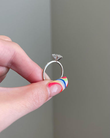 Brilliant Sparkle Oval Shaped Diamond Ring