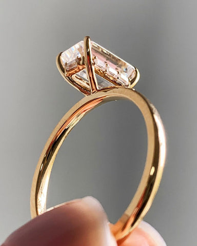 Precision emerald ring