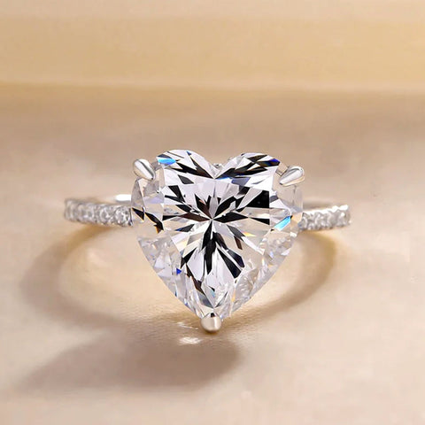 heart-shaped stunning diamond ring